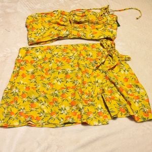 Summer wrap skirt and top💛🧡
